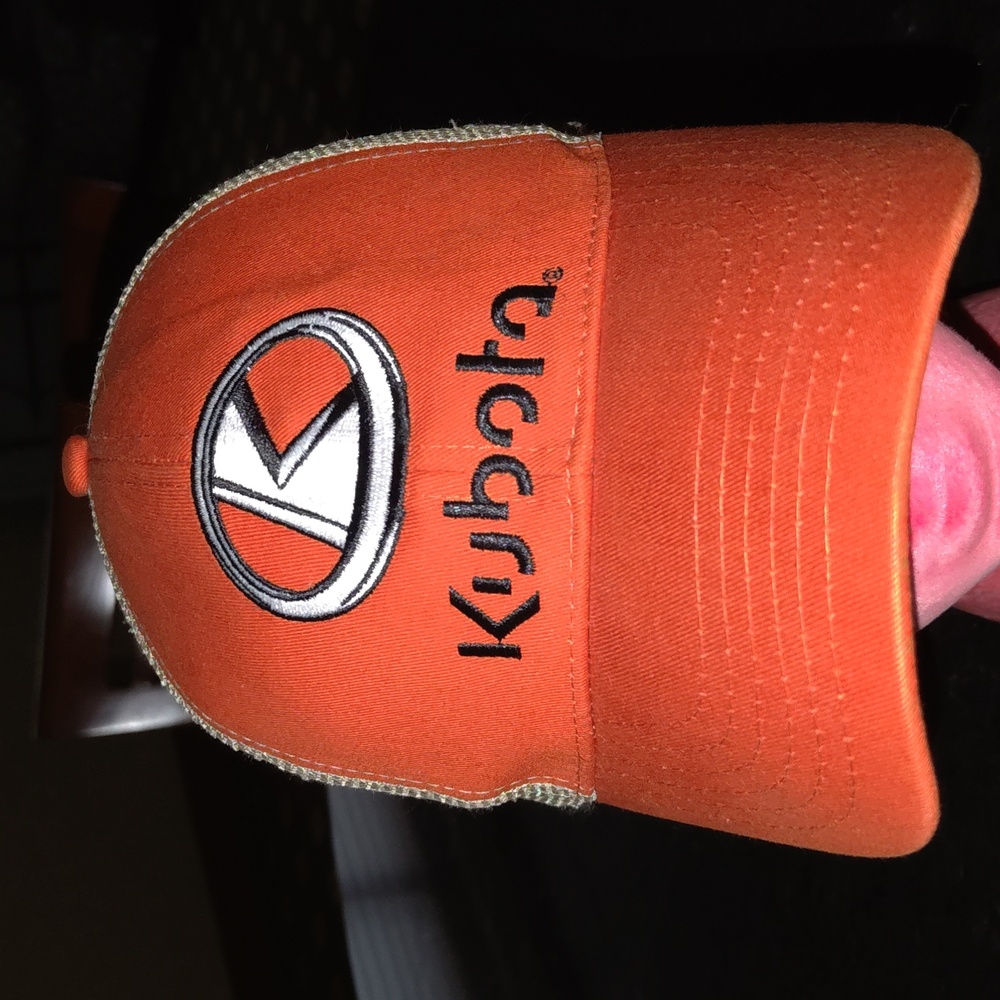 Kubota‎ Tractor Corporation Embroidered Logo Trucker Mesh Strapback Hat Cap